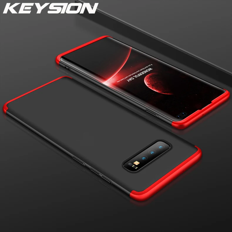 KEYSION 3in1 Case for Samsung Galaxy S10 5G Plus S10+ S10e S9 S8 Matte Hard PC Phone Cover Note 10 Pro 9 8 | Мобильные телефоны и