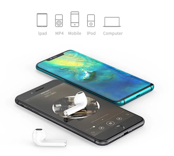 Bluetooth-гарнитура Air 2 поддерживает систему iOS13 с беспроводным зарядным чипом, светильник второго поколения с функцией обнаружения i500 i1000