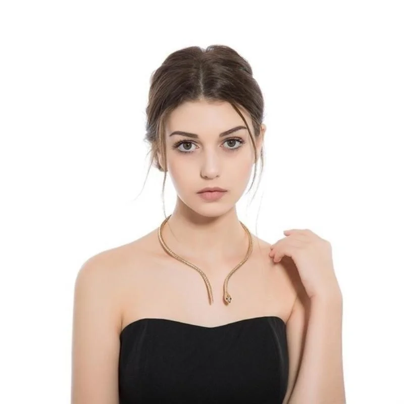 Колье Bijou Nouveaute Colar Feminino ожерелье Bijoux Serpent открытое этнический Boho Серебряный