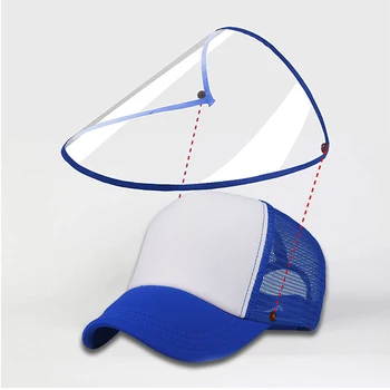 

Anti-spitting Protective Baseball Cap with Dustproof Transparent Cover Outdoor Face Cover Caps Protective Baseball Cap-30