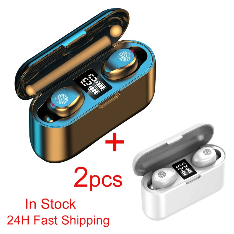 1/2 pçs tws bluetooth5.0 fones de ouvido sem fio binaural correspondência automática fone 2000mahcharging caso para dropshipping