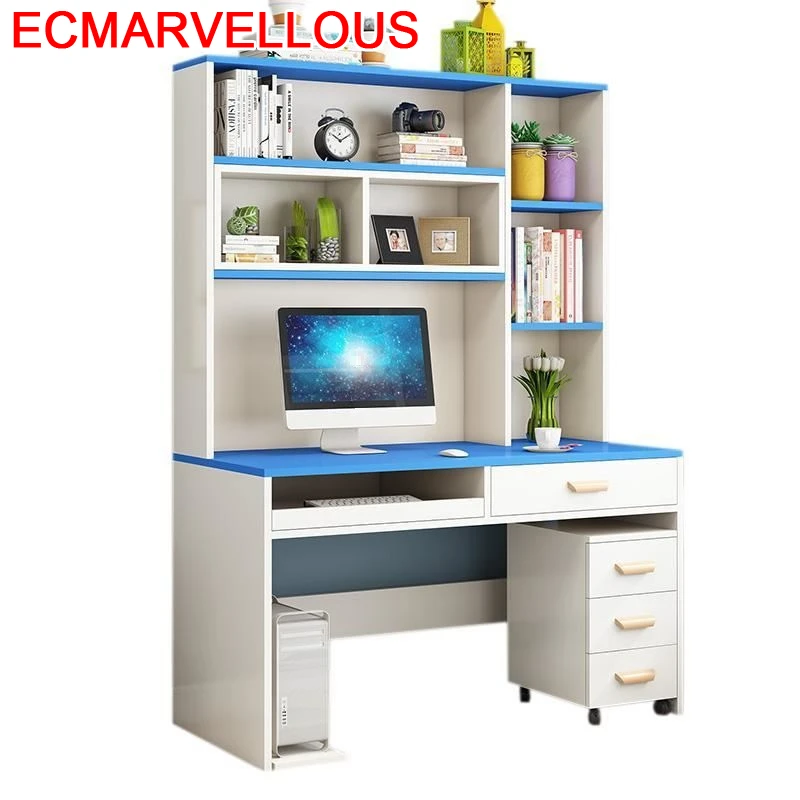 

De Oficina Notebook Portatil Support Ordinateur Portable Bed Tray Desk Laptop Tablo Mesa Computer Table With Bookshelf