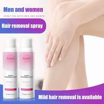 

120ml Mousse Foam Permanent Painless Hair Removal Spray Stop Hair Growth Inhibitor Shrink Pores Skin Smooth Repair