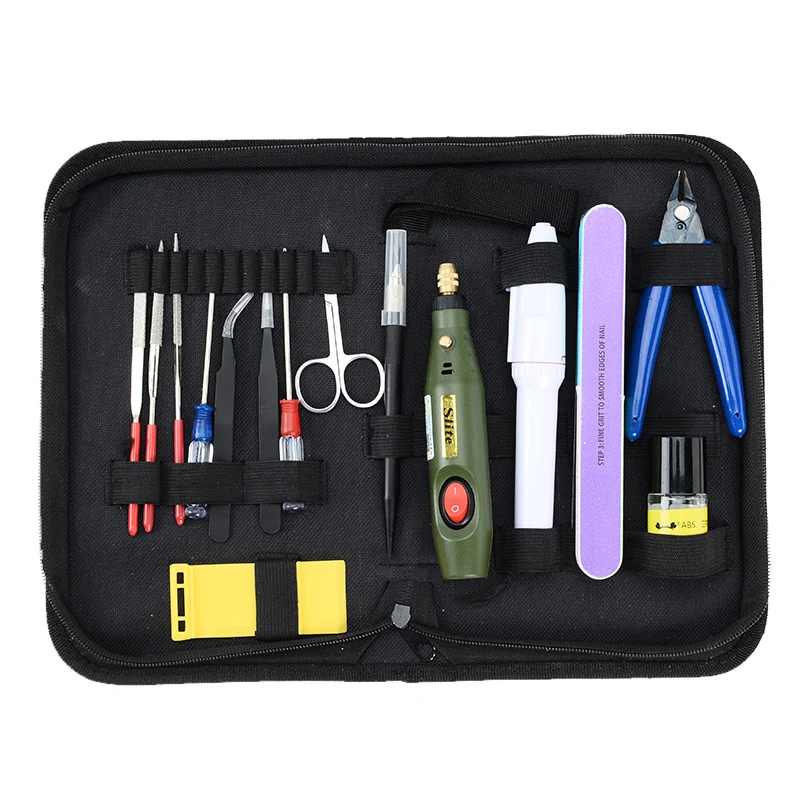 Military Modeling Tool kit Electric Drilling Machine Grinding Polishing Tool Cutting Knife Hobby Scissors Model Building