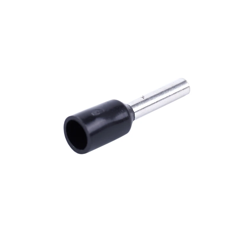 1000x обжимная Клемма Предварительно изолированный наконечник E1008 18AWG 1.0mm2 серебристый, черный