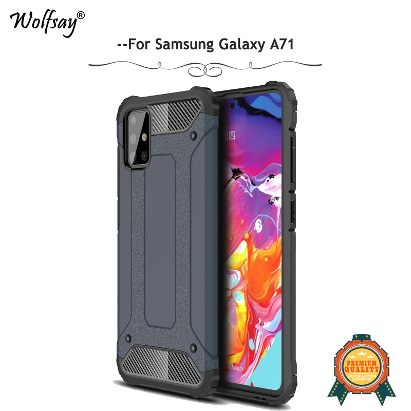 For Samsung Galaxy A71 Case Shockproof Armor Rubber Hard Back Fitted