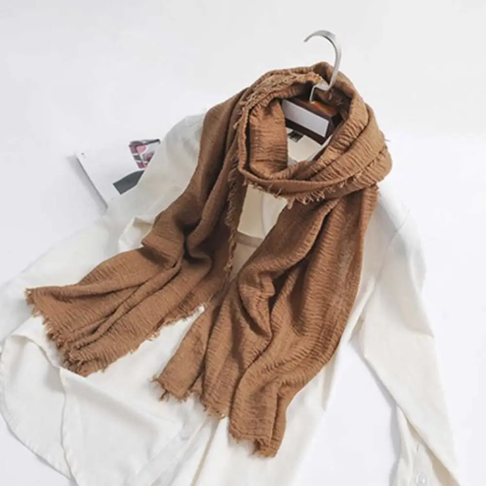 

Women Islam Maxi Crinkle Cloud Hijab Scarf Plain Wrinkle Wrap Cotton Shawl Muslim Long Shawl Stole Wrap New Arrival