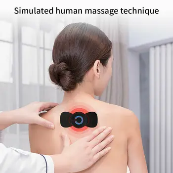 

New Mini Portable Charging Electric Neck Massager Cervical Mini Massage Stimulator Pain Relief Massage Stickers