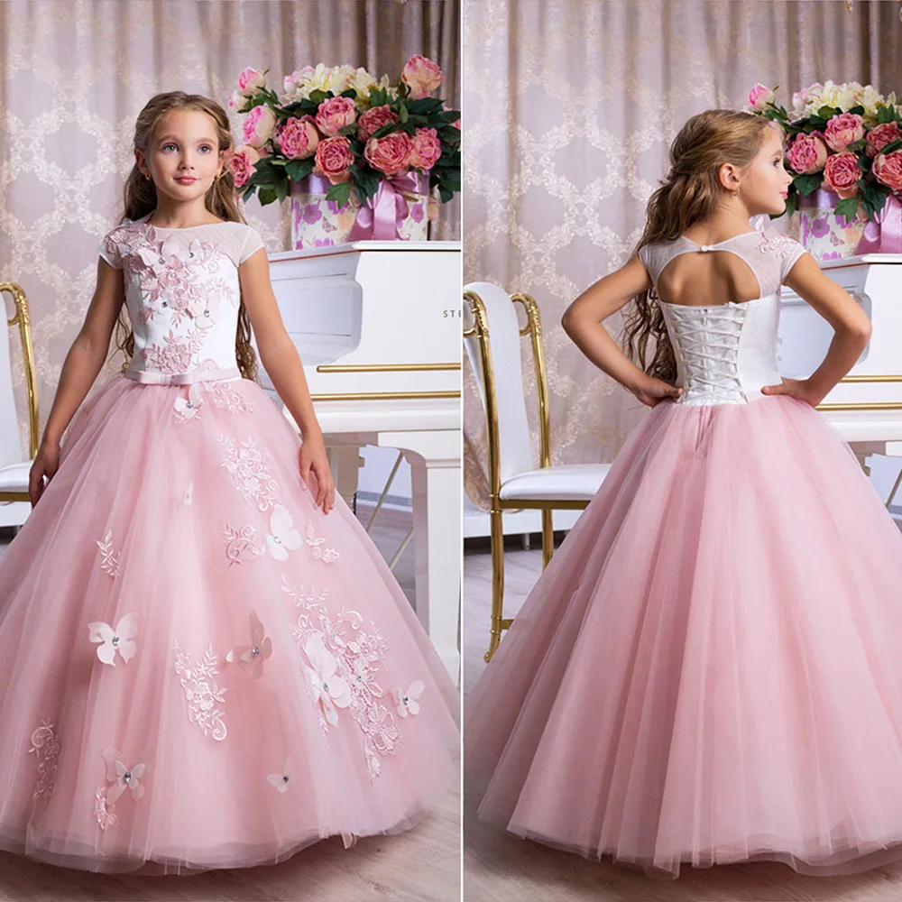 pink communion dresses