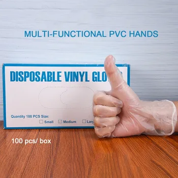

Disposable Gloves Thicken Nitrile Gloves Boxes Of 100 PCS Latex Free Powder Free Textured S M L Anti-bacturiy Clear Gloves