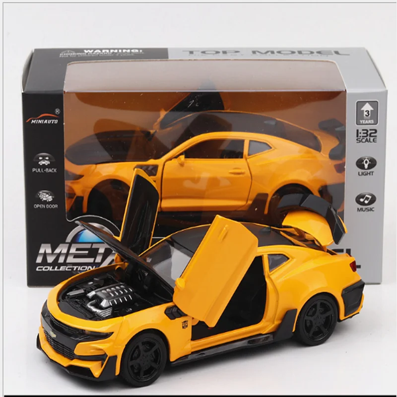 Трансформатор 5 же Bumblebee сплав игрушечный автомобиль колесо моделирование звуковой светильник вытянуть назад автомобиль коллекция детские подарки
