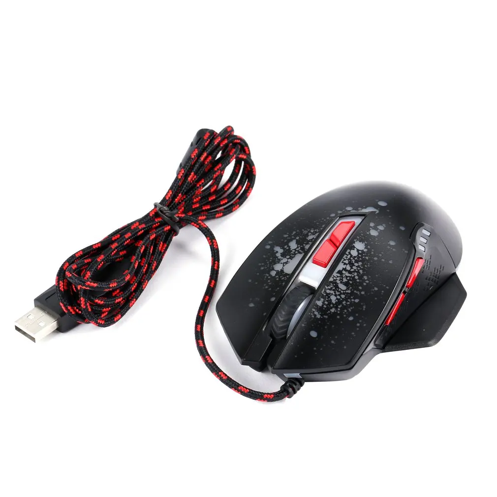 LESHP Проводная игровая мышь USB 3200 dpi оптическая игровая мышь для Pro Gamer с 6 кнопками 7 цветов светодиодный фонарь