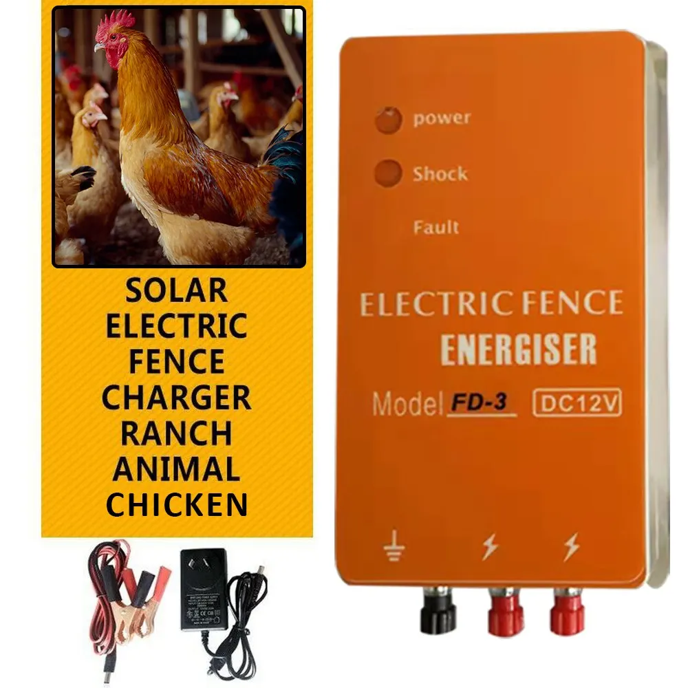 230v AC Animal farm gallinero cerca eléctrica animal pastor Laecabv Energizador de valla eléctrica 3J 3km 