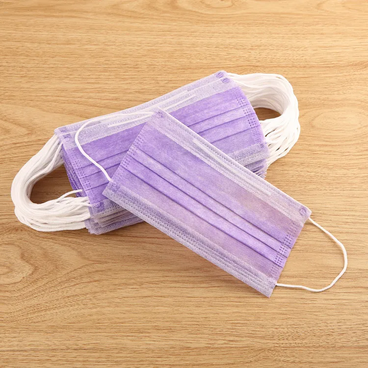 

Nonwoven Fabric Breathable Three Layer Anti-Dust Protection Disposable Mask Female Face Mask A Box for Sleeves