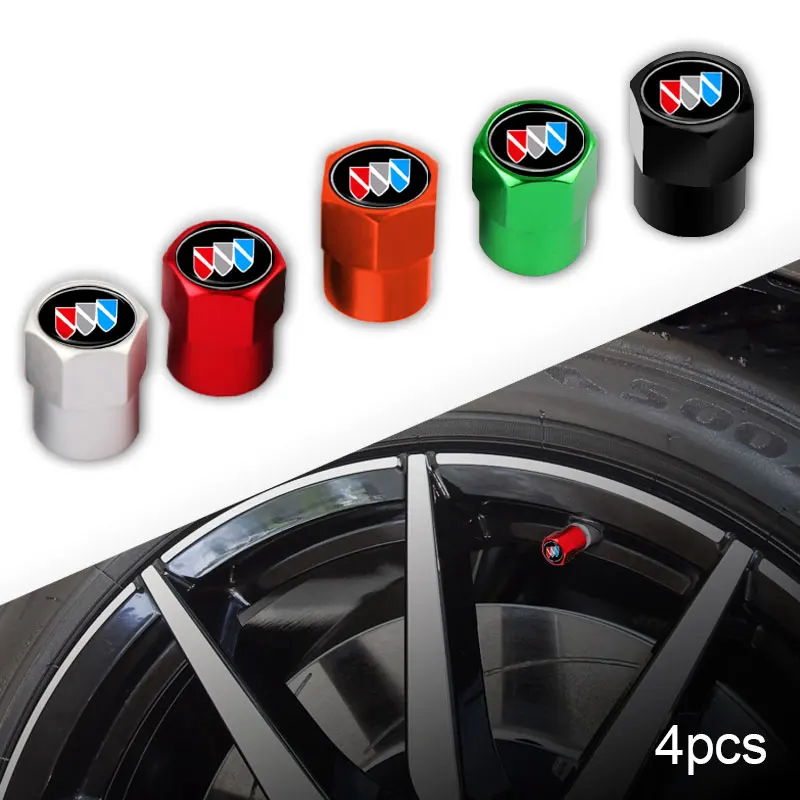 4PCS New Metal Car Wheel Tire Cover Air Valve Stem Caps For Buick regal lacrosse Electra Estate Wagon Excelle 2021 Accessories | Автомобили