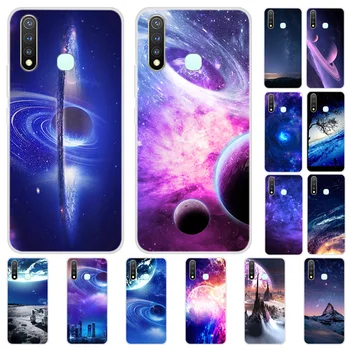 Перейти на Алиэкспресс и купить Чехол для камер Vivo Y19, мягкий чехол на заднюю панель телефона из ТПУ для Vivo Y17, чехол s, силиконовые космические Чехлы для Vivo Y12, чехол 1904 Y 12 19 17