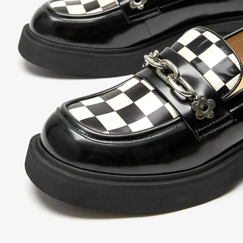 checkerboard loafers