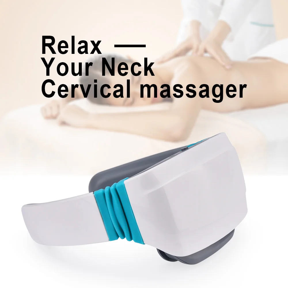 

Neck Shoulder Massager Electric Pulse Wireless Remote Control Heat Therapy Kneading Shiatsu Cervical Massage Pain Relief