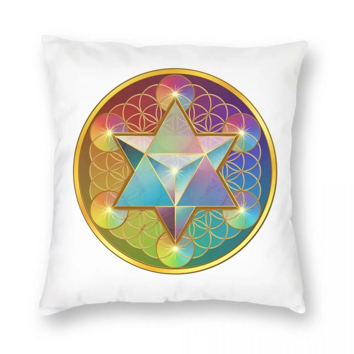 

Merkabah с цветком жизни чехол для подушки из полиэстера льняной бархатной ткани креативное украшение на молнии накидка для подушки Чехол для дивана для сидения