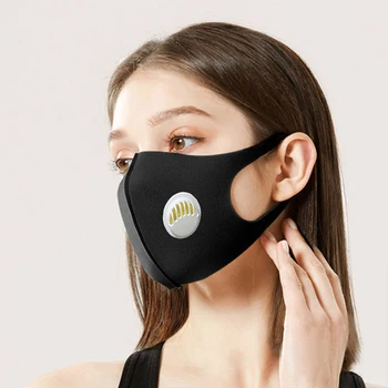 

Men Polyester 10pcs Washable No Odor Face Mask of Advanced PM2.5 Dustproof and Pollution-proof Activated Carbon Filter Solid