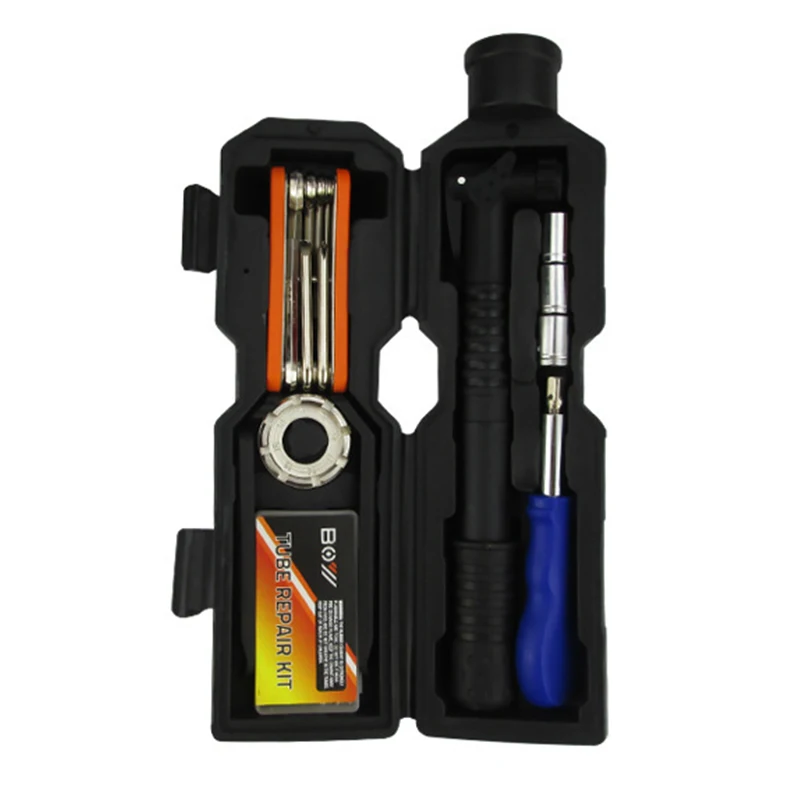 1 Set Portable Sleeve Kettle Toolbox Practical Repair Maintenance Mountain Bike Bicycle Tools Multifunctional