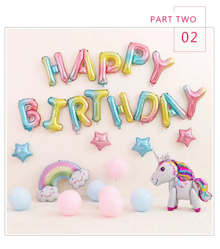 Baby Birthday Scene Decorative Set Children Theme Party Wall Decoration Slip-a Year of Age Balloon Combo Wholesale