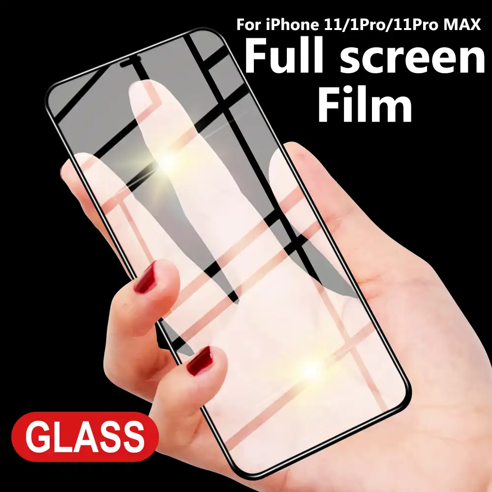 1pcs Tempered Glass For Iphone 11 Pro Max Glass Full Cover Screen Protector Accessories Protective For Iphone 12 Pro Max Film Phone Screen Protectors Aliexpress