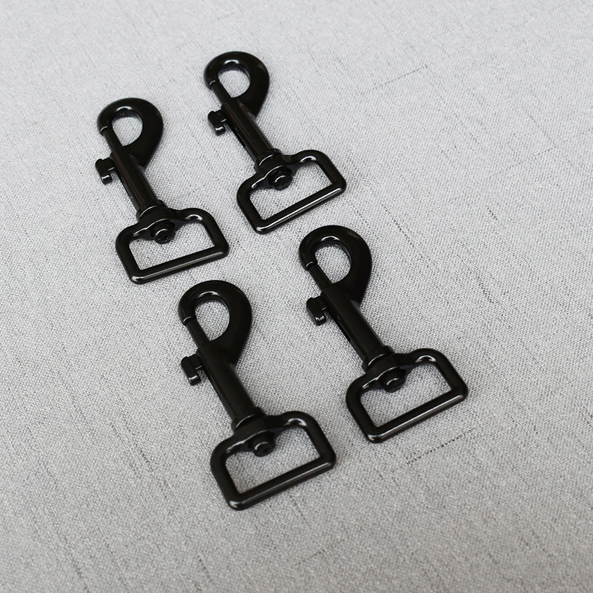 

50 Pieces 25mm Black sale by bulk Metal Retaining ring Carabiner Clip Swivel Trigger Dog Buckle Key Hooks DIY Craft Lobster