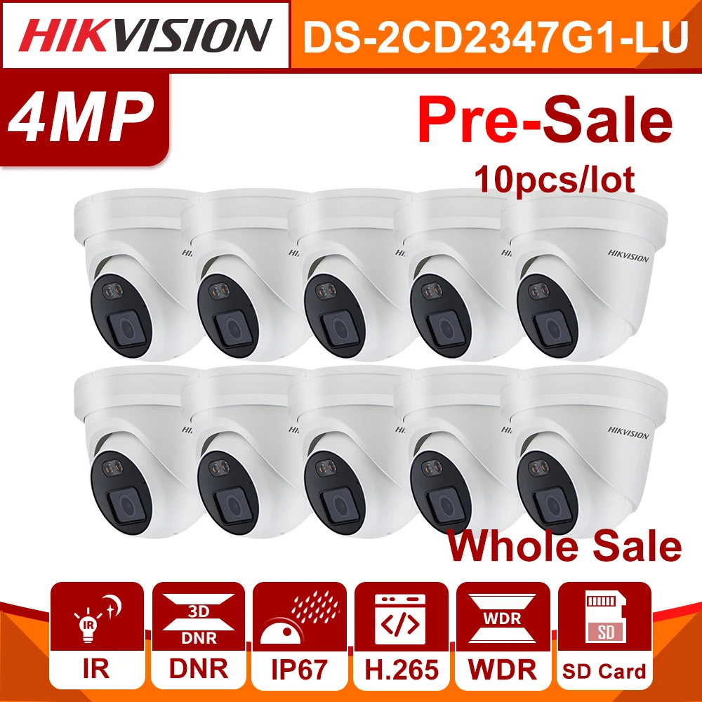 Оригинальная IP камера Pre Slae Hikvision EasyIP 4 0 ColorVu DS 2CD2347G1 LU МП сетевая POE H.265 CCTV 10