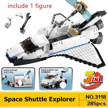 

Creator 3 in 1 Space Shuttle Explorer 3118 City Building Blocks Kits Bricks Classic Model Kids Toys