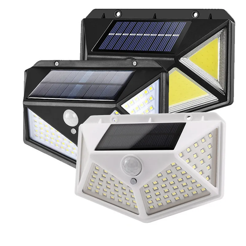 

Outdoor 100 LED Solar Light Motion Sensor Waterproof Sunlight Garden Decoration Street Lights Solar Powered Lantern Wall Lamp