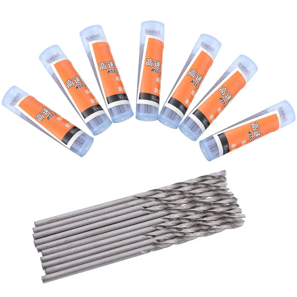 

Pro 10pcs 0.5-2.5mm Micro HSS Straight Shank Twist Drill Bits Set Kit