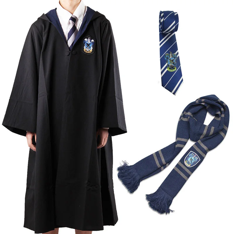 Лучший Поттер халат накидка с галстуком шарф Ravenclaw/Gryffindor/Hufflepuff/Slytherin Косплей