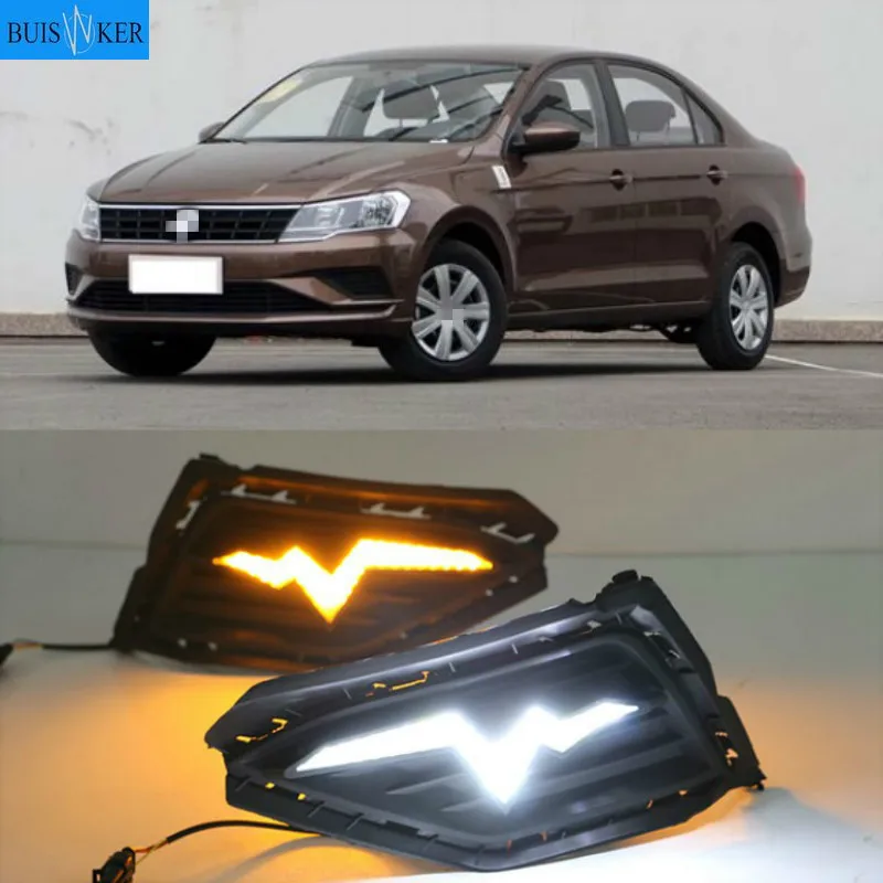 

Светодиодный дневный ходовой светильник DRL, Дневной светильник, противотуманная фара для Volkswagen VW Jetta 2017-2019