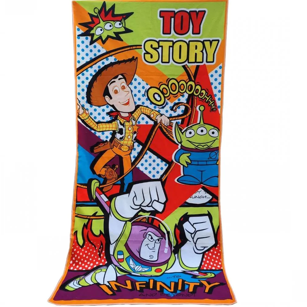 

2023 Disney Cartoon Toy Story Woody Infinity Baby Bath Beach Towel Microfibre Home Children Swimming Towels Polyester 70X140cm