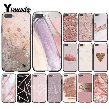 

Yinuoda Gold Rose Love heart Phone Case for Huawei Honor 8A 8X 9 10 20 Lite 7A 5A 8A 7C 10i 9X pro Play 8C