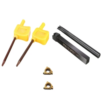 

Hot Sale 6Pcs Lathe Turning Tool SER1010H11/SNR0010K11 Lathe Index Threading Turning Tool Holder+2Pcs Insert+2Pcs Wrench Boring