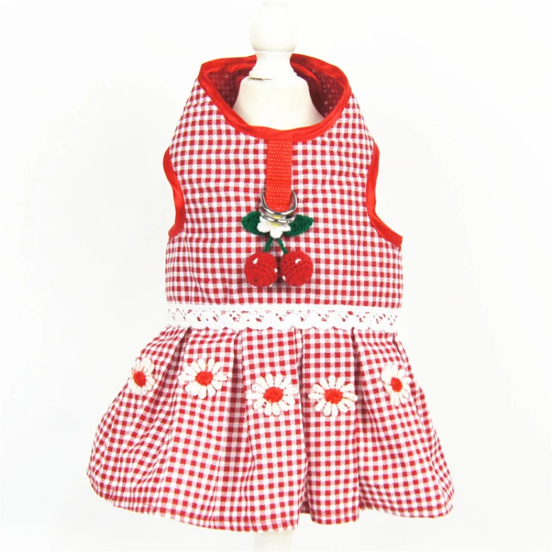 

Summer Dog Dress Harness Skirt Cat Puppy York Clothes Chihuahua Yorkie Pomeranian Poodle Bichon Pug French Bulldog Clothing NEw