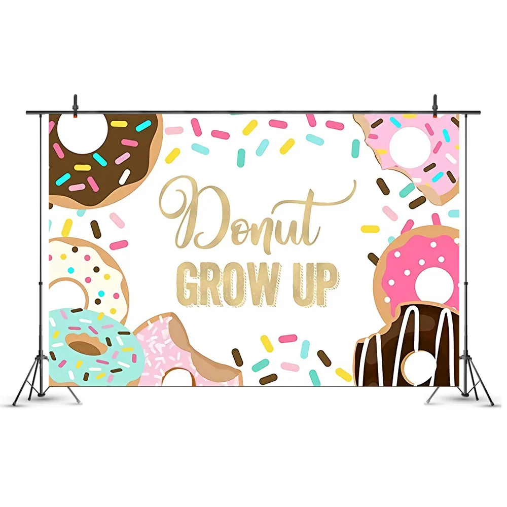 Doughnut-Grow-up-Party-Paper-Cup-Napkin-Plates-Happy-Birthday-Anniversary-Baby-Shower-Candy-Bar-Party