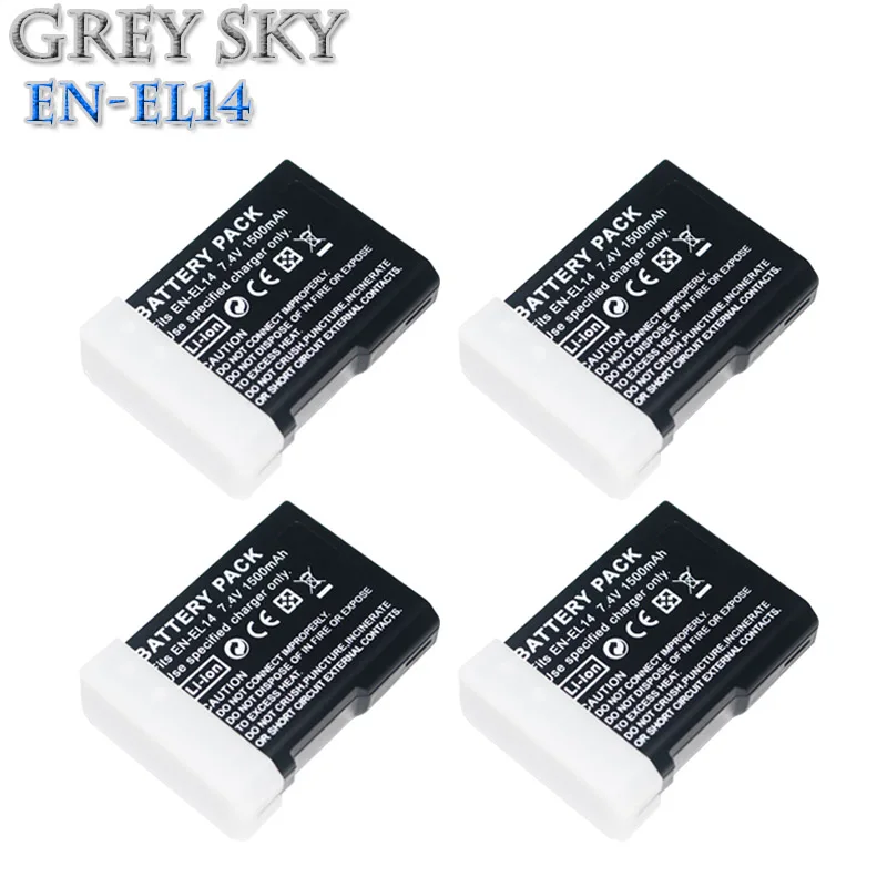 Аккумулятор 1500 мА · ч EL 14 ENEL EN-EL14A EN-EL14 EN EL14 EL14A + для Nikon D5200 D3100 D3200 D5100 P7000 P7100 |