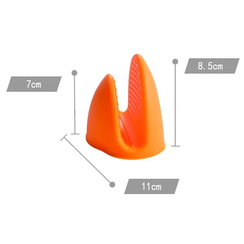1Pc Silicone Heat Resistant Gloves Clips Insulation Non Stick Anti-slip Pot Bowel Holder Clip Cooking Baking Oven Mitts
