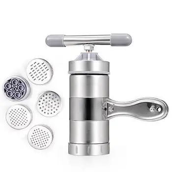 

Manual Noodle Maker Household Pastas Making Machine Presse pasta machine Fruits Juicer 5 Different Molds Newest Stainless Steel