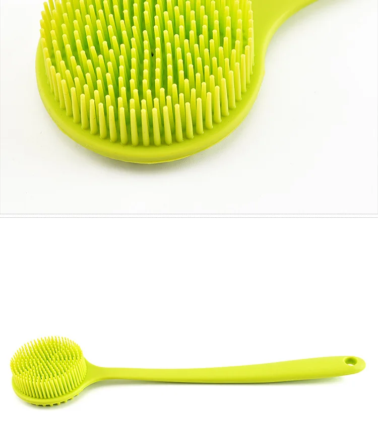 Manufacturers Direct Selling Long Handle Bath Brush Silica Gel Rubbing Towel Brush Bath Ball Rub Back Bath Brush