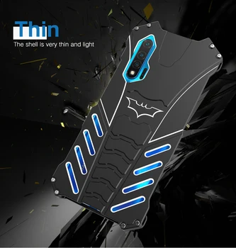

Luxury Batman design Aluminium Metal Bumper Case For HUAWEI Nova 6 5G shockproof Coque For Huawei Nova 6SE Back Cover Cases
