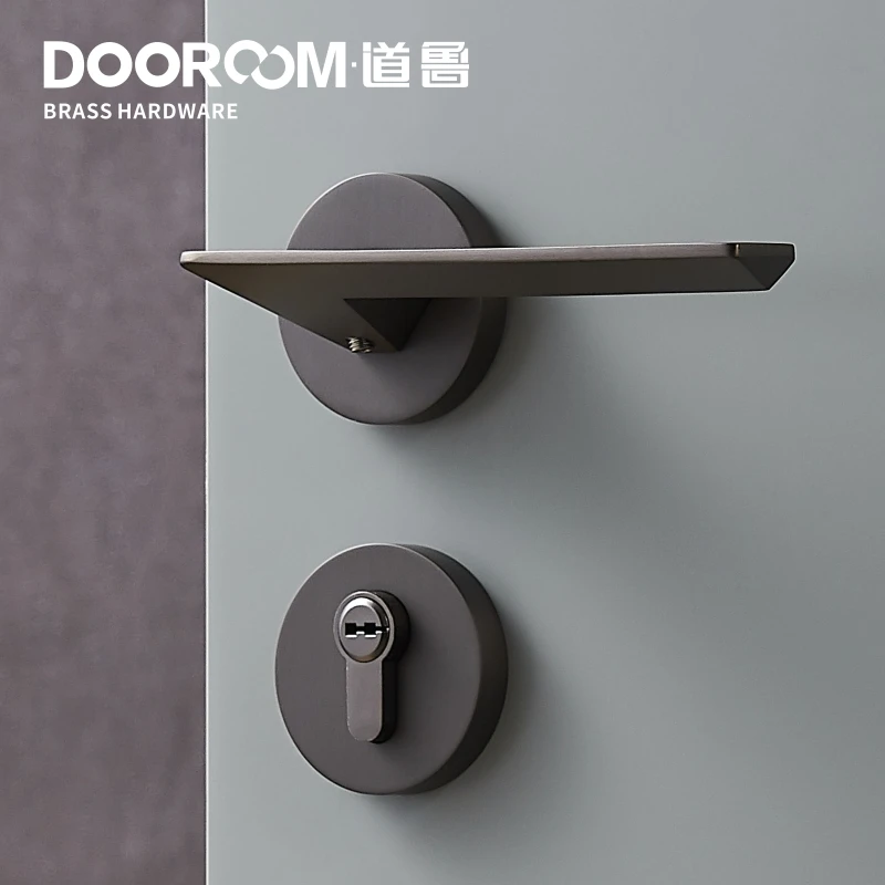 Dooroom латунный дверной замок современный светильник роскошный серый интерьер