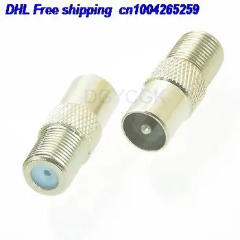 

DHL 100pcs Conversion Adapter female female F to IEC TV male M coaxial connector for radio adapter connector 22cs