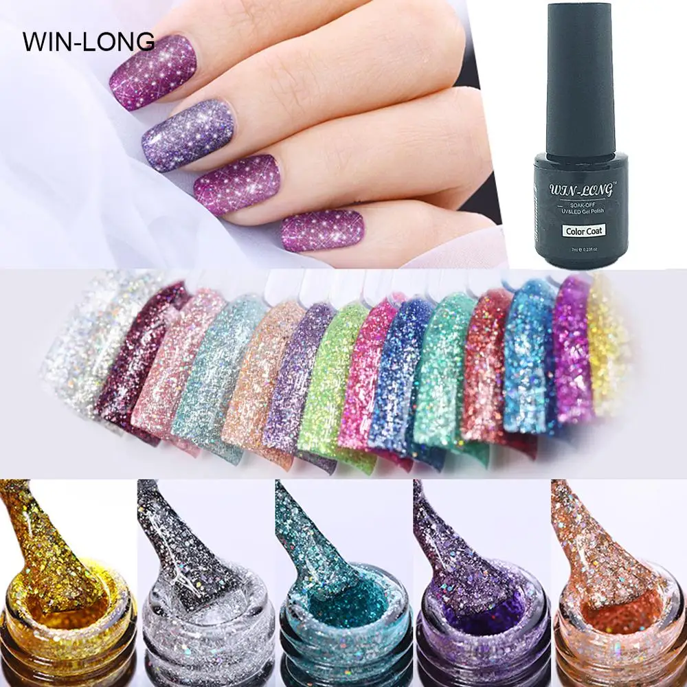 Cherry Blossom Powder Gel Polish Bling Gel Lak Vernis Semi Permanent