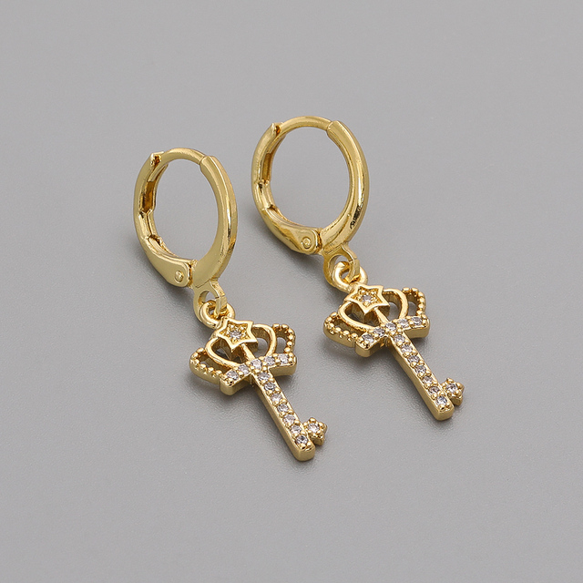 Steel Sinple Lock Women Dangle Earrings Gold Color 2021 Hot Fashion Dainty Drop Earrings For Women Jewelry Gift