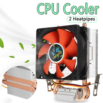 

8cm 80mm Mini 2 Heatpipes PC CPU Cooler Heatsink Computer Cooling Fan for LGA 775/1155/1156 AMD AM2 AMD3 Free Shipping
