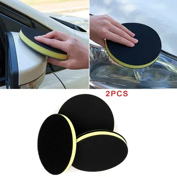 

2pcs Car Polish Pad 150mm / 6 Inch Black + Yellow Clay Bar Pads Buffing Sponge Polishing Disc Durable For Detailing Cleaning